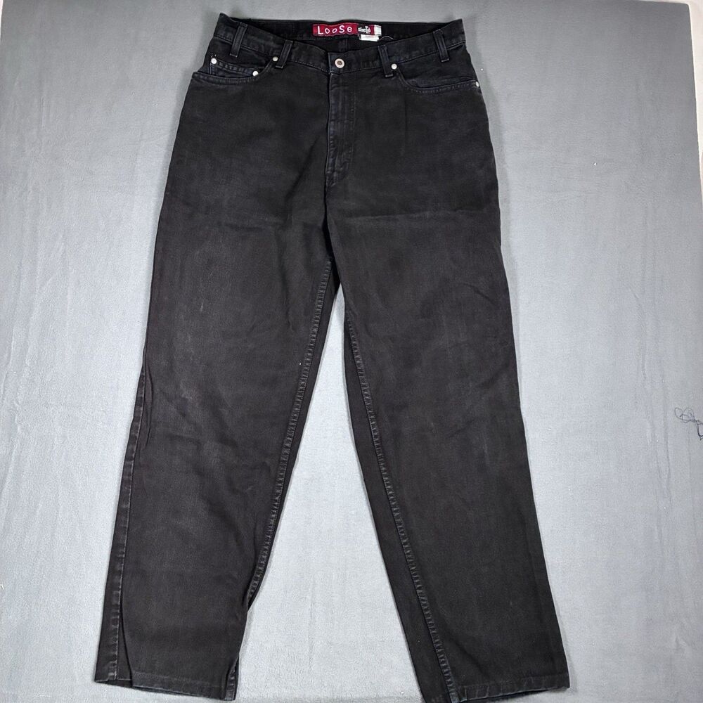 Vtg 90s Levi's Silver Tab Loose Jeans Mens sz 34x32 1995 Black Denim USA